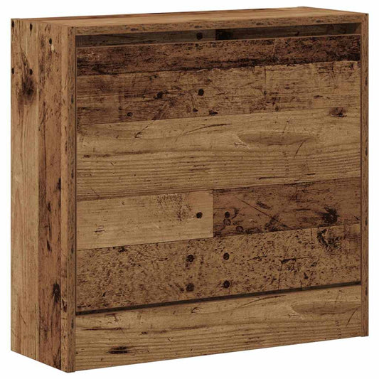 Schuhschrank mit Speicher Altholz 60 x 21 x 57 cm Holzwerkstoff