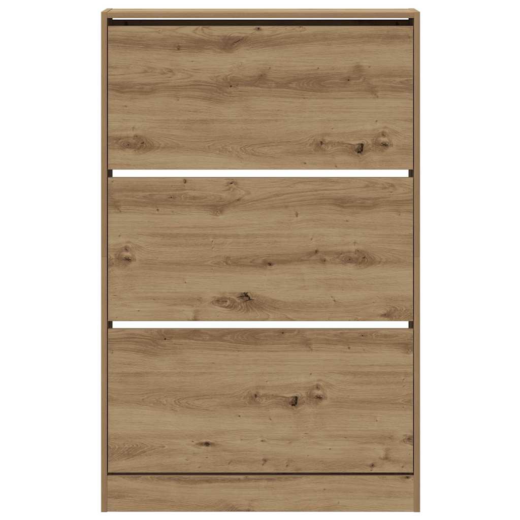 Schuhschrank Artisan-Eiche 80 x 21 x 125.5 cm Holzwerkstoff