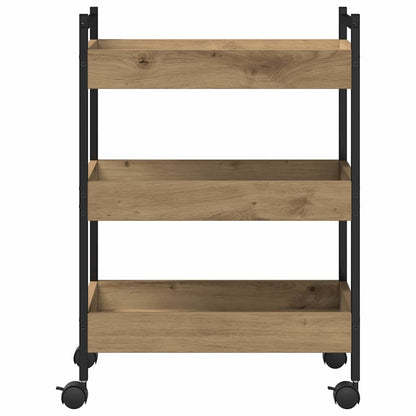 Küchentrolley Eiche handwerklich 50 x 30 x 70 cm Holzwerkstoff