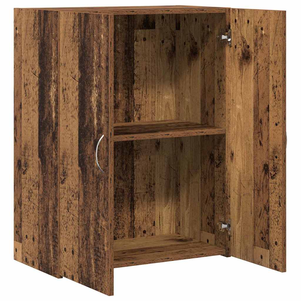 Büroschrank mit Regal Altholz 60 x 32 x 77.5 Holzwerkstoff