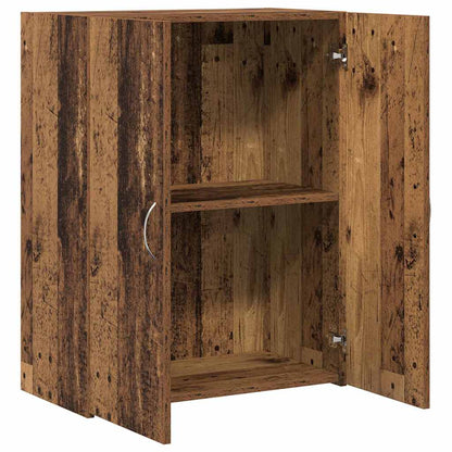 Büroschrank mit Regal Altholz 60 x 32 x 77.5 Holzwerkstoff