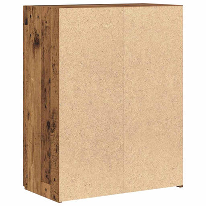Büroschrank mit Regal Altholz 60 x 32 x 77.5 Holzwerkstoff