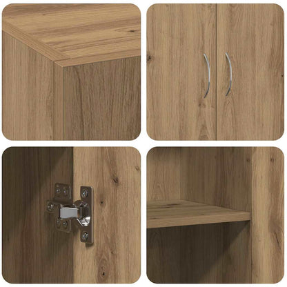 Büroschrank mit Tür Artisan-Eiche 60 x 32 x 77.5 Holzwerkstoff