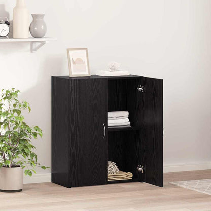 Büroschrank Schwarz Eichen-Optik 60 x 32 x 77.5 Holzwerkstoff