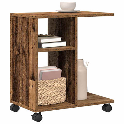 Beistelltisch mit Regal Altholz 50 x 30 x 55 cm Holzwerkstoff