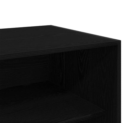 Kleiderschrank Schwarz Eichen-Optik 100 x 50 x 200 cm