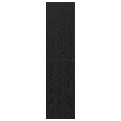 Kleiderschrank Schwarz Eichen-Optik 100 x 50 x 200 cm