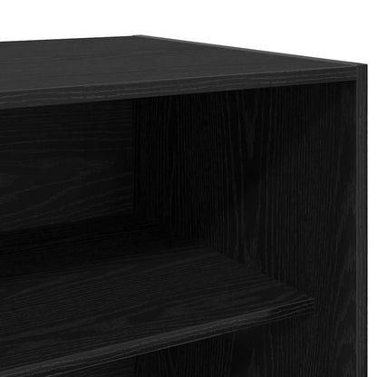 Kleiderschrank mit Regal Schwarz Eichen-Optik 80 x 50 x 200 cm