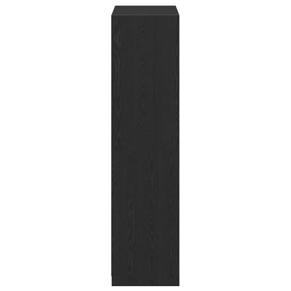 Kleiderschrank mit Regal Schwarz Eichen-Optik 80 x 50 x 200 cm