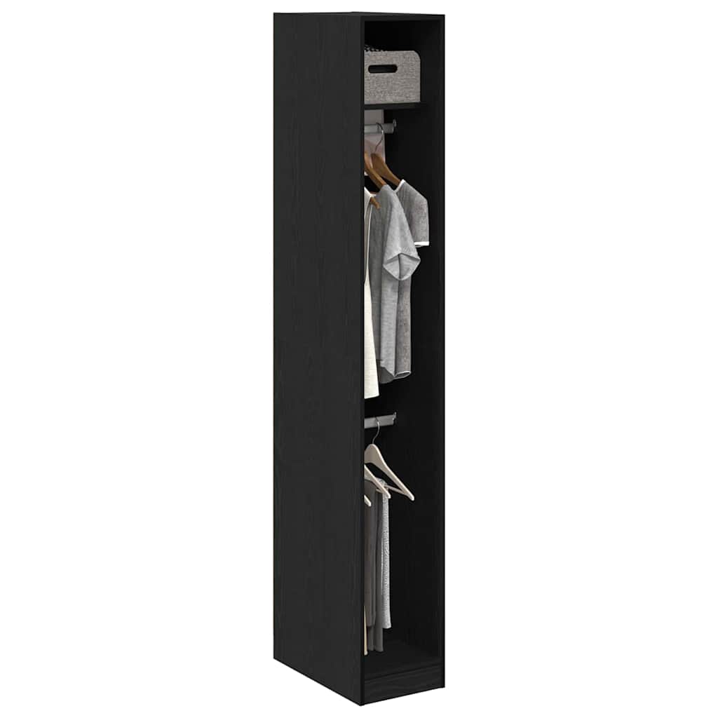 Kleiderschrank Schwarz Eichen-Optik 30 x 50 x 200 cm