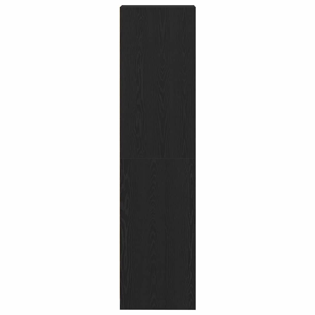 Kleiderschrank Schwarz Eichen-Optik 30 x 50 x 200 cm