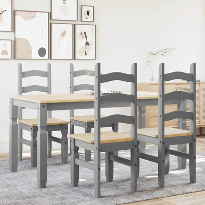 5-tlg. Essgruppe Panama Grau Massivholz Kiefer