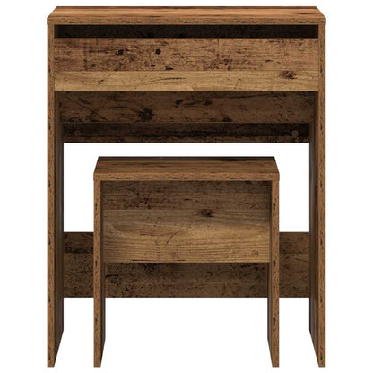 Schminktisch mit Speicher Altholz 60 x 40 x 75 cm Holzwerkstoff