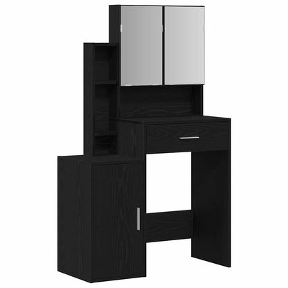 Schminktisch mit Speicher Schwarz Eichen-Optik 80 x 35 x 132 cm