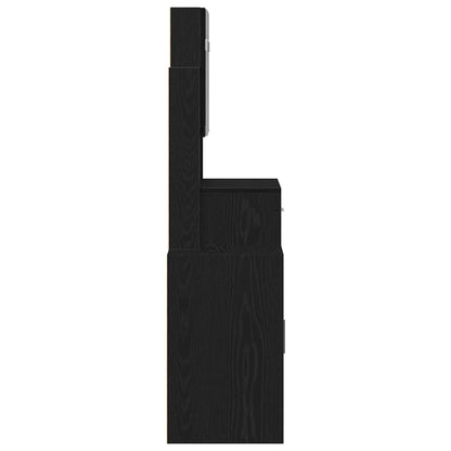 Schminktisch mit Speicher Schwarz Eichen-Optik 80 x 35 x 132 cm