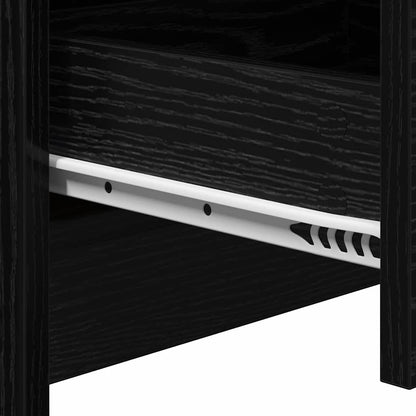 Nachttisch mit Schwarze Eiche 38 x 34 x 61 cm Holzwerkstoff