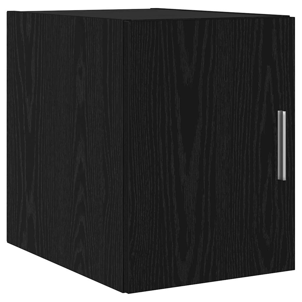 Wandschrank Wandmontiert Schwarz Eichen-Optik 30 x 42.5 x 40 cm