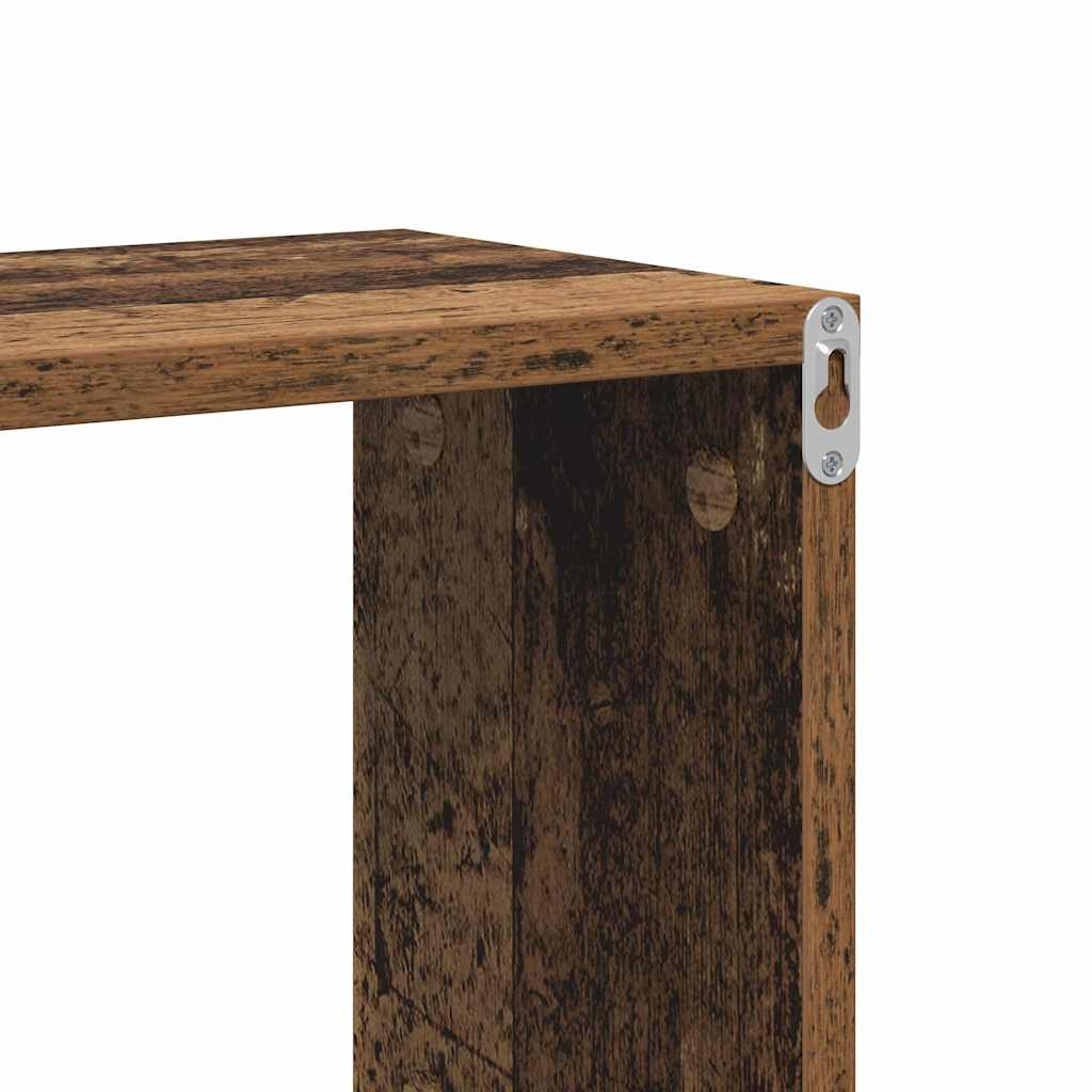 Wandregal mit Regal Wandmontiert Sonstiges Braun Holz