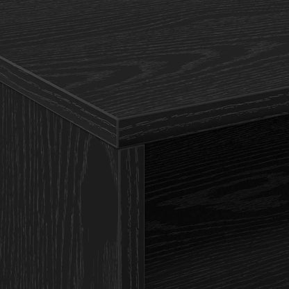 Rollender Schrank Schwarz Eichen-Optik 55 x 40 x 91 cm