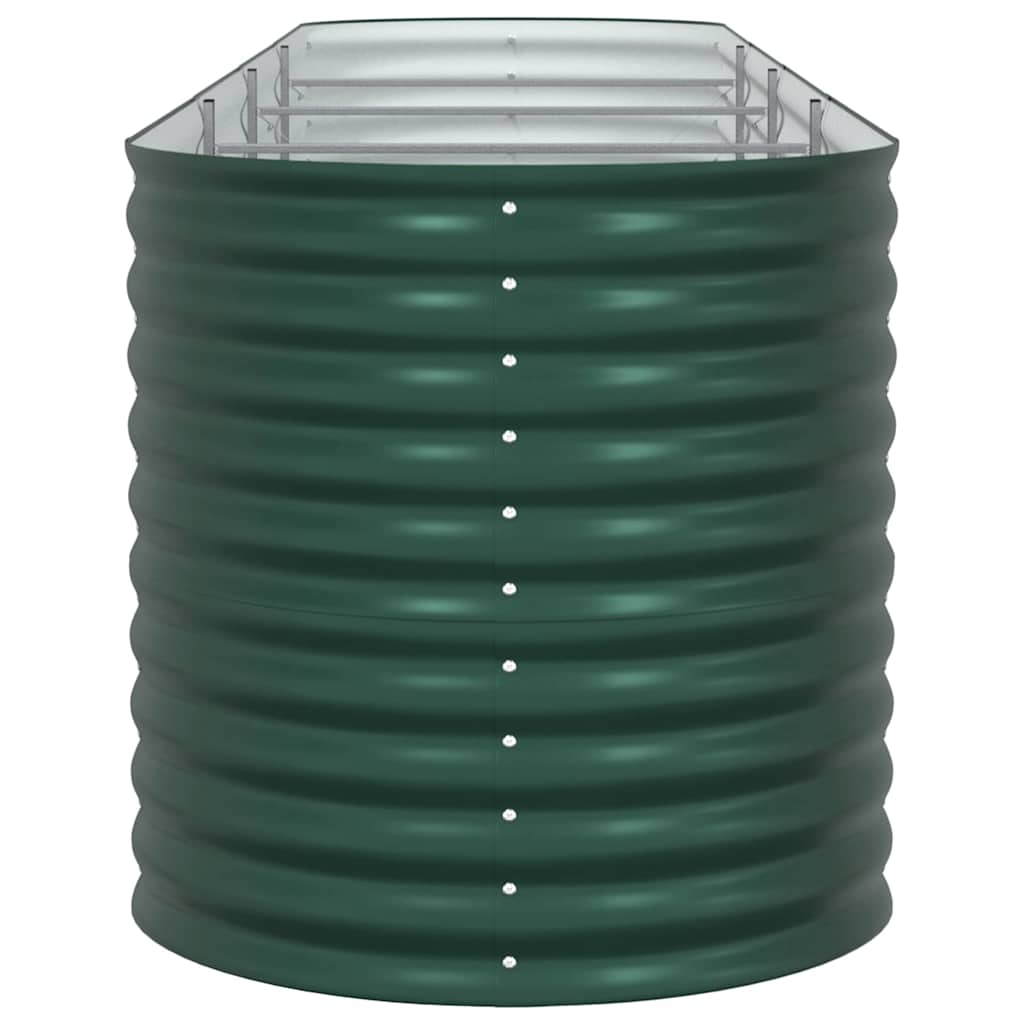 Garten-Hochbeet Grün 400 x 80 x 81 cm Stahl