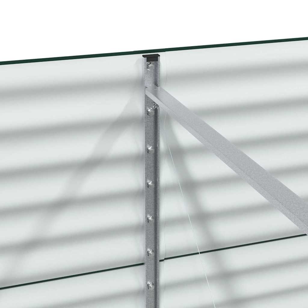 Garten-Hochbeet Grün 320 x 80 x 81 cm Stahl