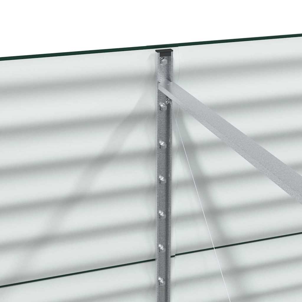 Garten-Hochbeet Grün 240 x 80 x 81 cm Stahl