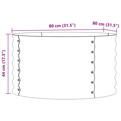 Garten-Hochbeet Grün 80 x 80 x 44 cm Stahl