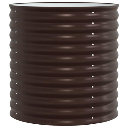 Garten-Hochbeet Braun 80 x 80 x 81 cm Stahl