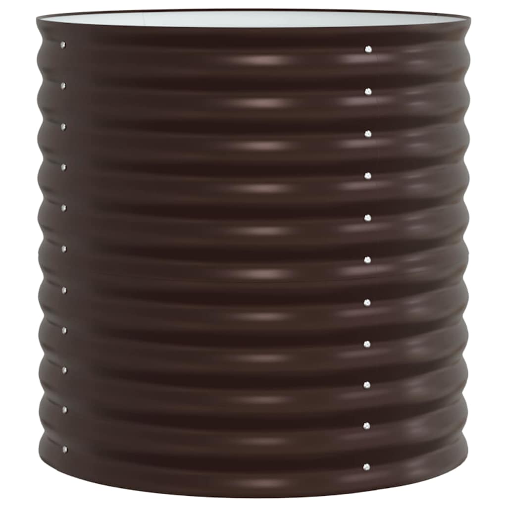 Garten-Hochbeet Braun 80 x 80 x 81 cm Stahl