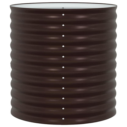 Garten-Hochbeet Braun 80 x 80 x 81 cm Stahl