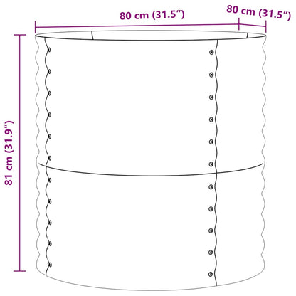Garten-Hochbeet Braun 80 x 80 x 81 cm Stahl