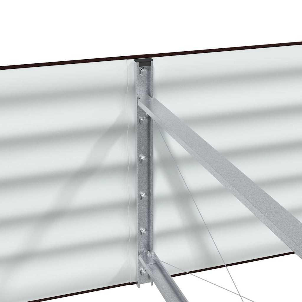 Garten-Hochbeet Braun 400 x 80 x 44 cm Stahl