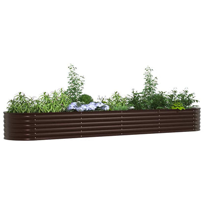 Garten-Hochbeet Braun 400 x 80 x 44 cm Stahl