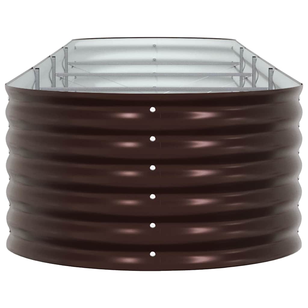 Garten-Hochbeet Braun 400 x 80 x 44 cm Stahl