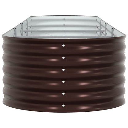 Garten-Hochbeet Braun 400 x 80 x 44 cm Stahl