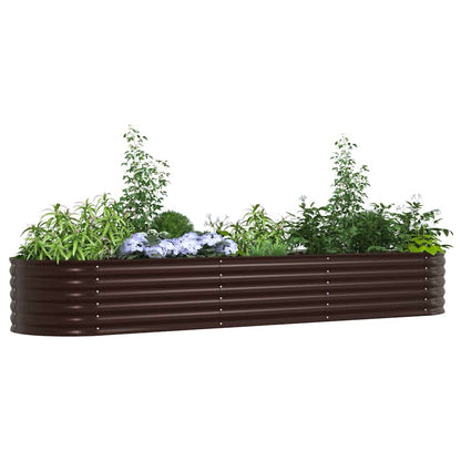 Garten-Hochbeet Braun 320 x 80 x 44 cm Stahl