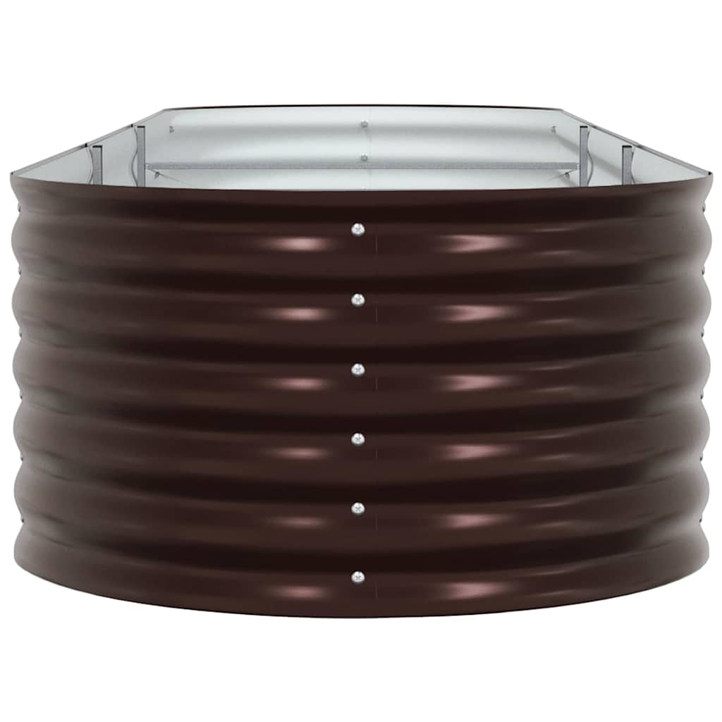 Garten-Hochbeet Braun 320 x 80 x 44 cm Stahl