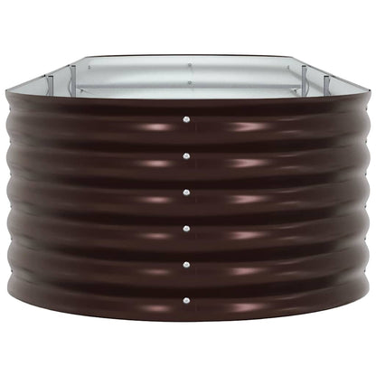 Garten-Hochbeet Braun 320 x 80 x 44 cm Stahl