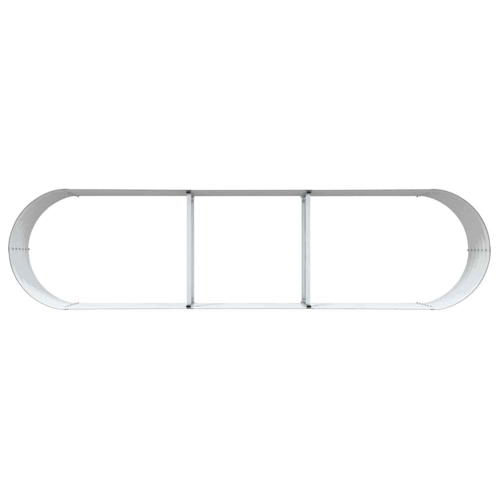 Garten-Hochbeet Braun 320 x 80 x 44 cm Stahl