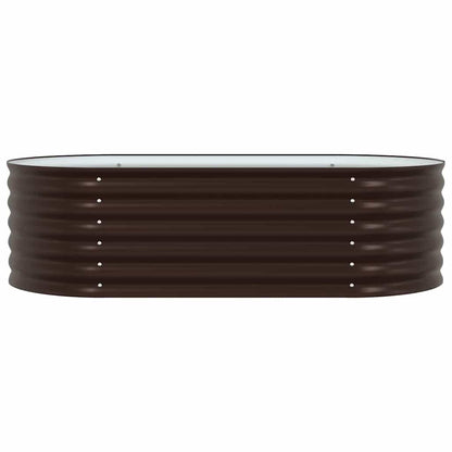Garten-Hochbeet Braun 160 x 80 x 44 cm Stahl