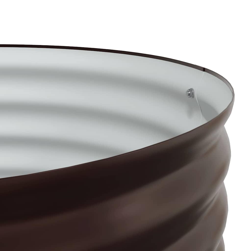 Garten-Hochbeet Braun 80 x 80 x 44 cm Stahl