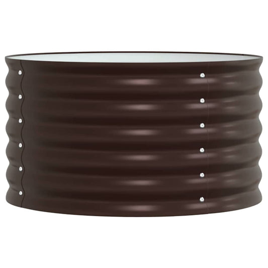 Garten-Hochbeet Braun 80 x 80 x 44 cm Stahl