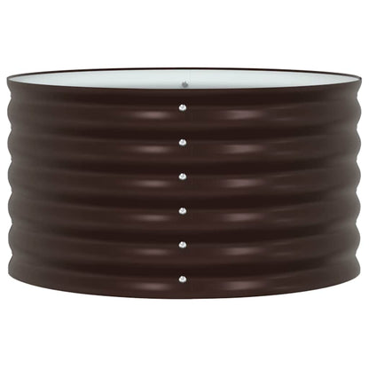 Garten-Hochbeet Braun 80 x 80 x 44 cm Stahl