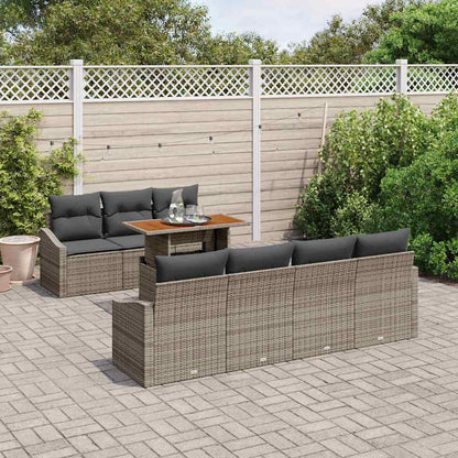 Garten Essgruppe mit Kissen Grau und Braun 100 x 55 x 73 cm