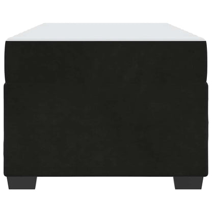 Bettgestell mit Matratze mit Matratze Schwarz 90 x 200 cm Samt
