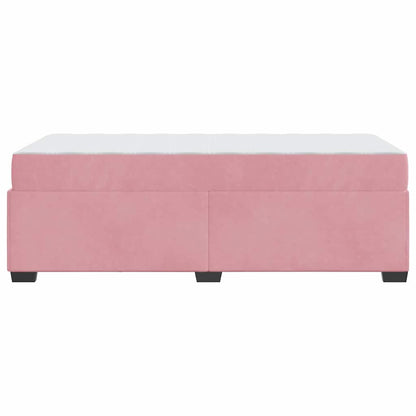 Bettgestell mit Matratze Rosa 90 x 200 cm Samt