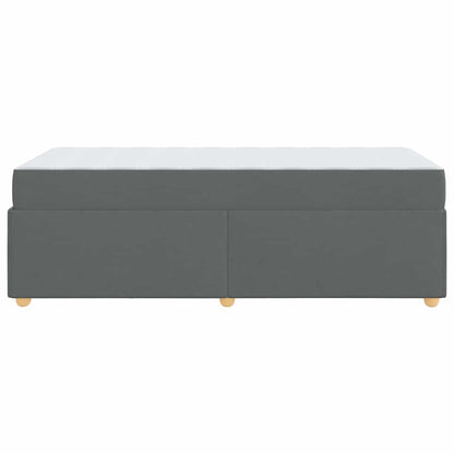 Bettgestell mit Matratze Dunkelgrau 80 x 200 cm Stoff