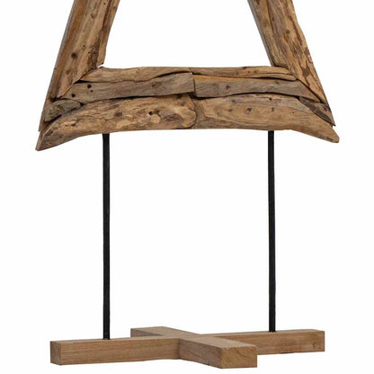 Weihnachtsbaum mit Ständer Braun 90 cm Massivholz Teak