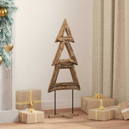Weihnachtsbaum mit Ständer Braun 90 cm Massivholz Teak