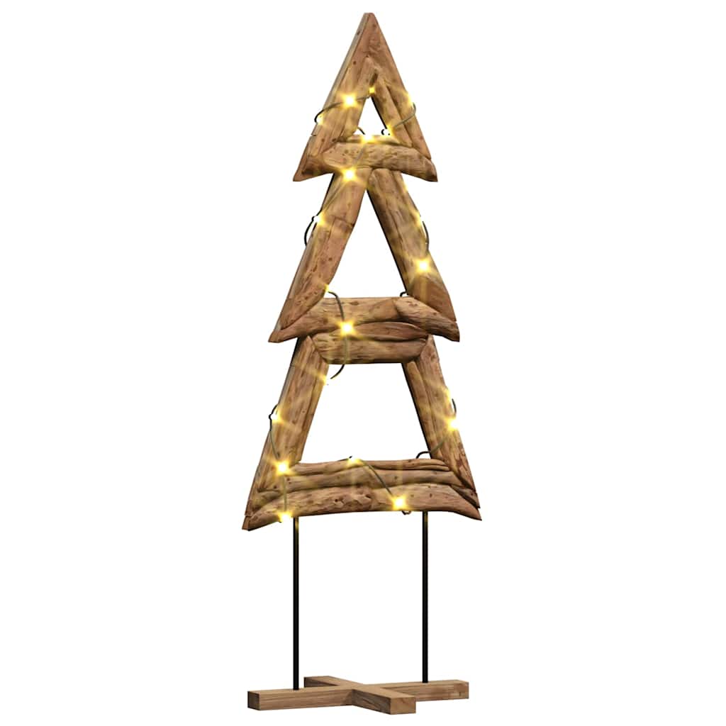 Weihnachtsbaum mit Ständer Braun 90 cm Massivholz Teak